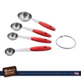 thumbnail image 7 of Baker's Secret Stainless Steel Stackable Measuring Spoons 2.56"x1.85"x2.36" Red, 7 of 7