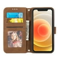 thumbnail image 4 of Pour Iphone 14 Étui Magnétique Rayée Embossée (Marron), Iphone 14, 4 of 6