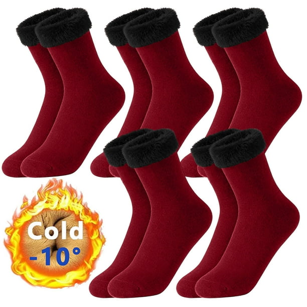 Amzcrzy Funda Nórdica, Sábana, Funda De Almohada De Satén, 7 Pares De Calcetines Gruesos Y Con Forro Polar Hasta Media Pantorrilla, Diseñados Para Hombres Y Mujeres Que Valoran La Durabilidad Y Un To