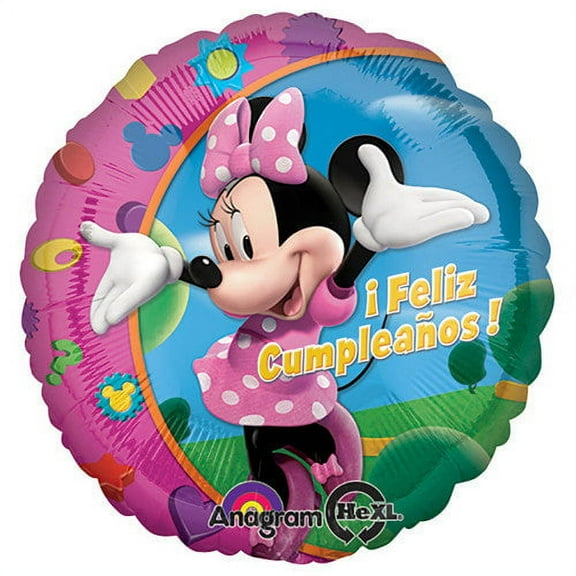18 inch Minnie Feliz Cumpleanos Foil Mylar Balloon - Party Supplies Decorations