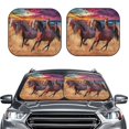 thumbnail image 2 of Balery a herd of horses Parasol para parabrisas de coche de 2 piezas | Parasol plegable para parabrisas delantero de coche para la mayoría de sedanes-Large, 2 of 6