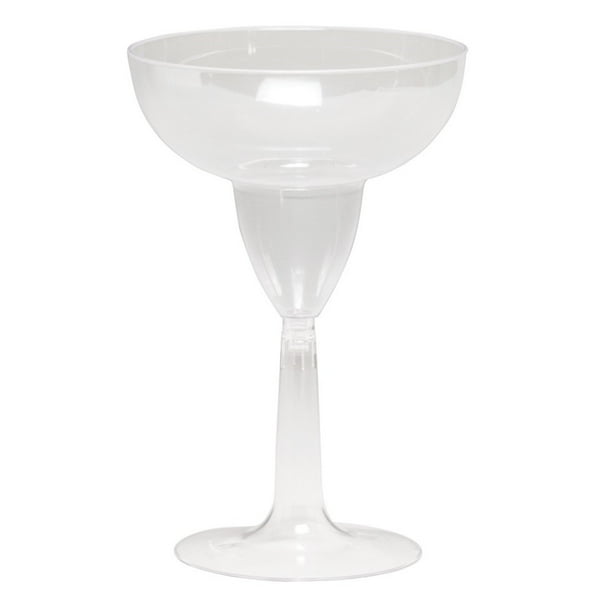 12 oz Plastic Margarita Glasses Clear,Pack of 4 EA