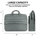 thumbnail image 4 of CshidWorld Laptop Bag for 15.6 inch, Computer Bag Laptop Briefcase Men Women, Laptop Shoulder Bag, Work Messenger Bag Business Travel Office, Gray, 4 of 7