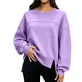 thumbnail image 3 of MexChoioe Womens Sweatshirt Crew Neck Long Sleeve Loose Casual Daily Sweatshirts for Womens, 3 of 6