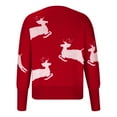 thumbnail image 4 of Luxalzxs Red Christmas Sweaters for Women Long Sleeve Pullover Round-Neck Cozy Casual Knit Sweater Holiday Tops, 4 of 4