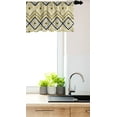 thumbnail image 3 of Ambesonne Ethnic Window Valance, Chevron Waves Tribal, 54" X 18", Yellow Black and White, 3 of 3