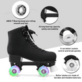 thumbnail image 4 of Barerun Women's Four Shiny Wheels Double Row Quad Roller Skates for Adult Youth, 4 of 8