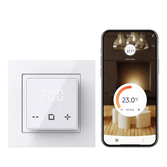 HEATIT Programmable Thermostat, WiFi Smart Thermostat for Electric Radiant Floor Heating with Touchscreen, 120V-240V Wide Voltage Range, Dual Sensing,