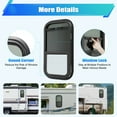 thumbnail image 4 of RV Windows, 12" W x 22" H Tempered Glass with Screen, Vertical Slide Trailer Window with Trim Rings Replacement for Camper/RV Windows and Windshield Curtains New, 4 of 16