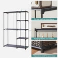 thumbnail image 4 of Portable Closet, Freestanding Closet Organizer, Clothes Rack with Shelves, Hanging Rods, Storage Organizer, for Cloakroom, Bedroom, 44.1 x 16.9 x 65 Inches, Gray URYG024G02, 4 of 19