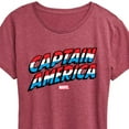 thumbnail image 3 of Marvel Captain America - Logo - Women's Short Sleeve Graphic T-Shirt, 3 of 5