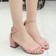 thumbnail image 4 of Zapatos de verano para mujer Correa con hebilla Tacones cuadrados Punta abierta Sandalias transpirables Zapatos de fiesta Wmkox8yii  hfjk1640, 4 of 9
