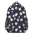 thumbnail image 3 of Pioneer Flower Floral Print Pattern Backpack for School, Cute School Bag with Adjustable Shoulder Straps and Padded Back, 16.9"x12.6"x5.9", 3 of 5