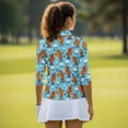 thumbnail image 4 of Garronmavis Funny Hot Dog Women's Golf Shirt and Sun Visor Hat Set Lightweight Golf Tennis Shirts Moisture Wicking Suitable for Outdoor Sports Quick Dry Breathable Fabric 4-Way Stretch, 4 of 7