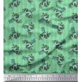 thumbnail image 1 of Soimoi Silk Fabric Star & Owl Bird Decor Fabric Printed Yard 42 Inch Wide, 1 of 3