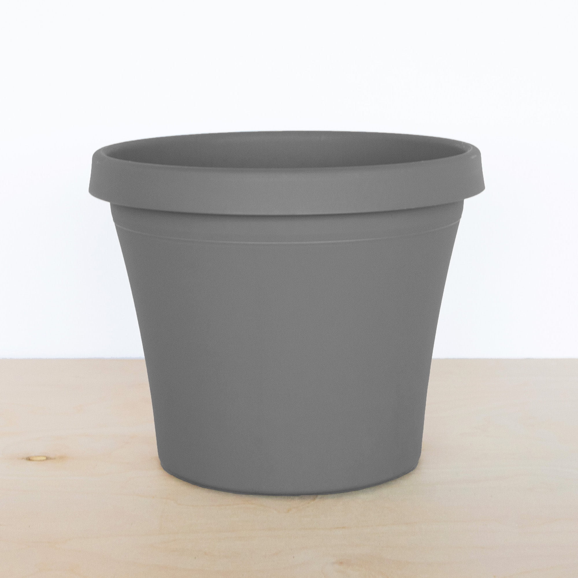 Resin Charcoal - Included) Bloem Gray, Pot, Pot Terra and Outdoor Durable Planter: for 13.5 Indoor Not Capacity Round (Saucer Gallon 20\