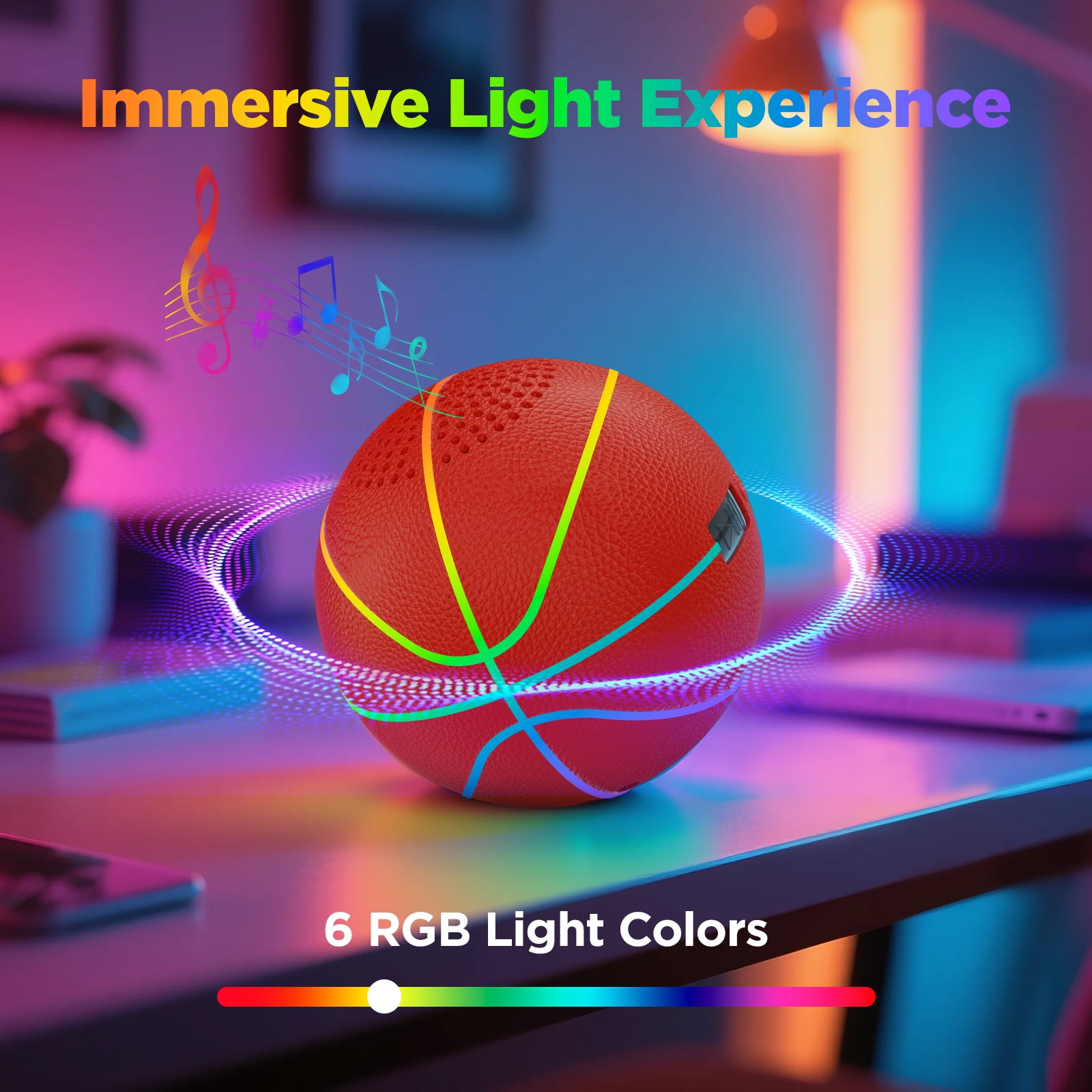 JISPOORT LED Lighting Bluetooth Portable Speaker Multi-color