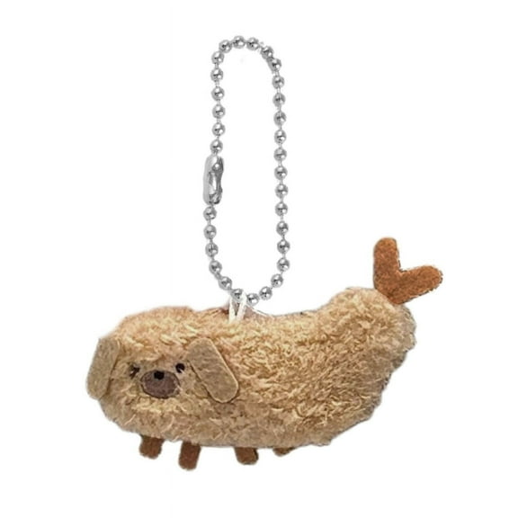 XISAOK Plush Fried Shrimp Dog Dolls Toy Pendant Keychain for Valentines Day Decor