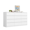 thumbnail image 4 of Resenkos Mid Century Modern 12 Drawer Dresser for Bedroom with Hidden Handle White, 4 of 5