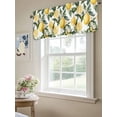 thumbnail image 6 of Curtain Valance for Windows,Farm Lemon Flowers Green Leaf Kitchen Valances Rod Pocket Short Curtains,Fruit Harvest Window Treatment Panel for Bedroom Bathroom 54"x18", 6 of 7