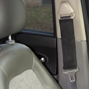 Seat Belt Extender Pros Microfiber Black Belt Cover 2 Pack