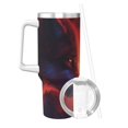 thumbnail image 2 of Balery Wolf Pattern 40oz Stainless Steel Tumbler Double Wall Vacuum Insulated Water Bottle Ice Bully Insulated Tumbler With Handle And 2 in 1 Straw Lid, 2 of 8