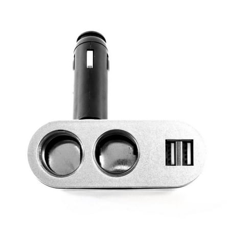 Dual Socket 2 Way USB Port Vehicle Charger Car Cigarette Lighter Splitter DC (Best Way To Sell Car Parts)