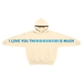 thumbnail image 6 of Girls Long Sleeve Letter Print Hooded Pullover, Soft Casual Sweatshirt with Secret Message I Love You Thiiiiiis Much Graphic, Youth Fashion Daily Wear Outdoor Activity Apparel, 6 of 6