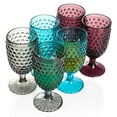 thumbnail image 2 of EVEREST GLOBAL Hobnail Beverage Glass Goblet set of 6, 13 oz for Iced Tea Soda Wine Water Milk Coke Bubble Juice and Beer Perfect for Dinner Table Parties Bars Restaurants (Crystal Clear), 2 of 12