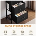 thumbnail image 2 of CONCETTA 3-Drawer Fabric Storage Dresser, Multipurpose Storage Chest with Steel Frame and Wooden Top, Space Saving Organizer for Bedroom, Closet, Home Office, Black, 2 of 8