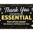 thumbnail image 3 of Gold Design Thank You Banner Black Gold Balloons Star Decorations Essential Part for Team Celebration Event Indoor Outdoor, 3 of 7