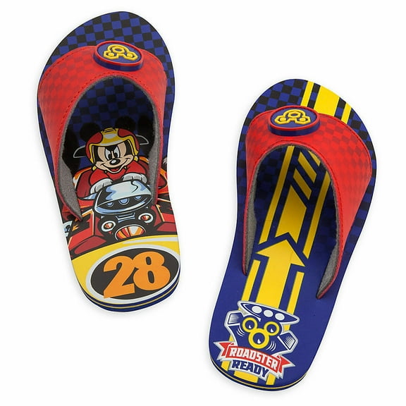 Disney Store Mickey Mouse Flip Flops Sandals Shoes Boy Size 11/12