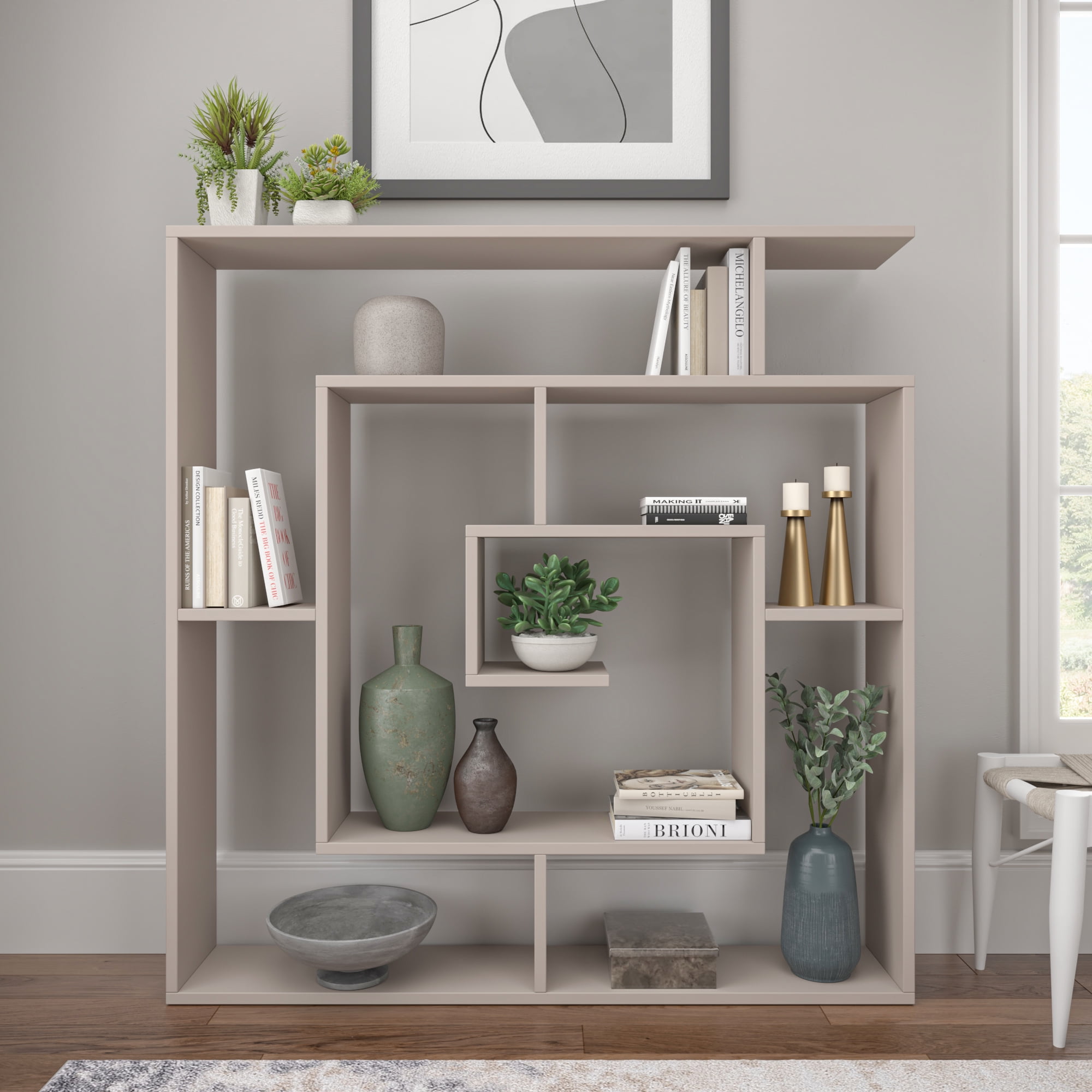 Ada Home Decor Furniture 4 Tier Open Shelf Mustard Briscoe Modern Bookcase  - Walmart.com