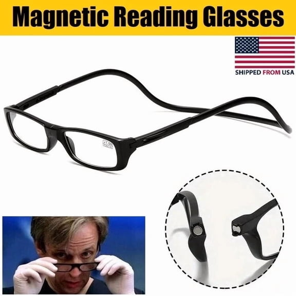 Magnetic Reading Glasses for Men or Women, Computer Readers 1.5