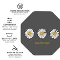 thumbnail image 4 of Bingfone Vintage Keep Life Simple Daisy Flower Leather Drinks Coasters With Set Of 6,Suitable For Home Kitchen,Coffee Cup Coasters Home Gift, 4 of 9