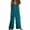 v#86Blue233, variant on Womens Jumpsuits Solid Color 1Pc Waist Shirring Sleeveless Crew Neck Loose Fit With Side Pocket Ankle Length For Running Graceful Overalls,Blue,S