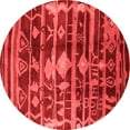 thumbnail image 1 of Ahgly Company Indoor Round Oriental Red Industrial Area Rugs, 5' Round, 1 of 4