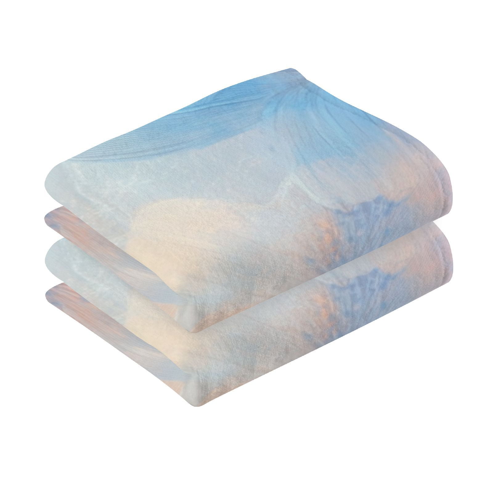 Beautiful Flowers Hand Towels Cotton Bath Towels Large Face Towels Absorbent for Bathroom 2 Packs