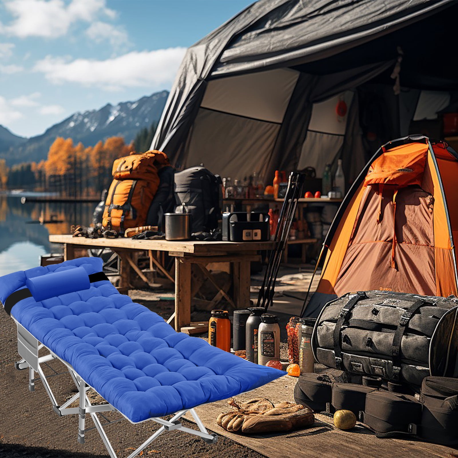Camkey Foldable Camping Cot with Mattress