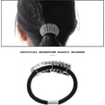 thumbnail image 4 of Rhinestone Elastic Hair Ties Bands Rings Hair Scrunchies Ponytail Holders Rhinestone Ropes Hair Accessories For Women Girls(2pcs, Silver), 4 of 5