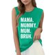 thumbnail image 1 of Camiseta sin mangas con estampado de letras para mujer: camiseta informal de verano con diseño moderno, versátil con vaqueros, fácil de cuidar, 1 of 1