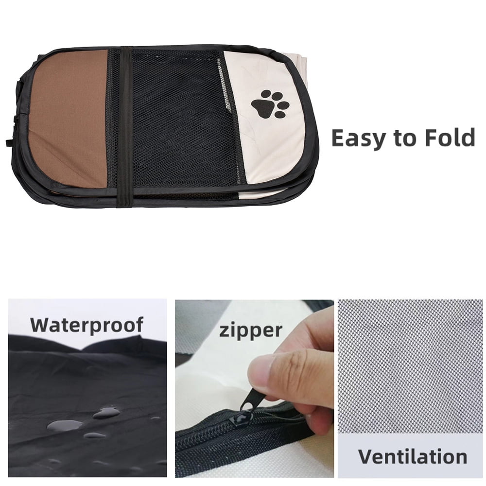axGear Portable Pet Playpen Foldable Dog Cat Playpen Camping Tent Kennel Crate
