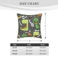 thumbnail image 4 of Kll Cartoon Dinosaurs Decorative Throw Pillow Covers Velvet Soft For Couch Sofa Bedroom Living Room Outdoor -16"X16", 4 of 8