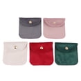 thumbnail image 4 of 1 Pcs Dust Protect Portable Soft Velvet Gift Jewelry Bag Snap Button Packaging Bag Fashion Exquisite Packaging Gift Green L, 4 of 6