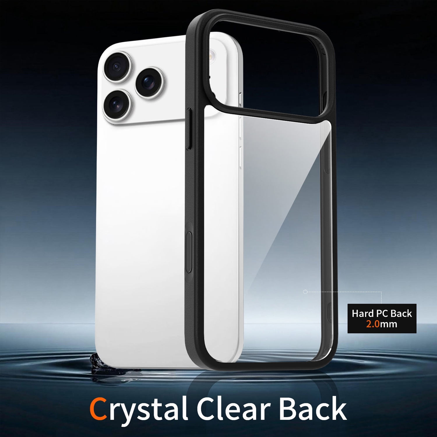 Strong Hybrid Case with Air Cushion Technology for iPhone 17 Pro Max - Black