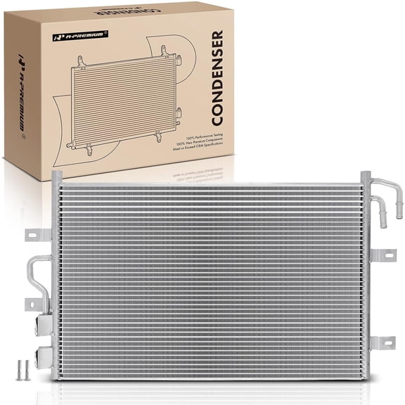 A-Premium Air Conditioning A/C Condenser Compatible with Ford Flex 2010-2019 & Lincoln MKT 2010-2019, 2.0L 3.5L 3.7L, Replace# 3942, BA8Z19712A