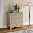 thumbnail image 5 of RoyalCraft 3 Drawer Dresser, Modern Chest of Drawers with Rounded Table Corners, Wooden Closet Dresser Nightstand Side Table with Ample Storage Space for Bedroom, Living Room, Entryway, White, 5 of 16