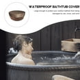 thumbnail image 2 of FUEENIRVA 1-Pack Round Hot Tub Cover for Outdoor Spa, Weather Resistant Rain Snow Wind, 2 of 9