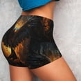 thumbnail image 2 of KLL Cool Black Eagle Pattern Workout Shorts for Women Scrunch Short Gym Yoga Running Sport Active Exercise Fitness Shorts, 2 of 5