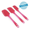 thumbnail image 2 of Silicone Spatula Set Flexible Heat Resistant Rubber Spatula Turner Kitchen Cooking Utensils Spoonula Cake Tools Red, 2 of 7
